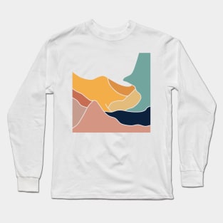 Abstract flat art - the colourful desert Long Sleeve T-Shirt